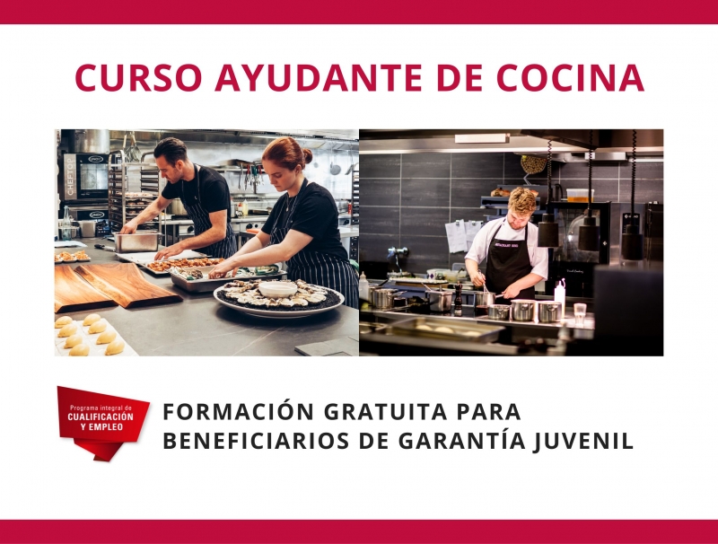 Garantía Juvenil: curso de ayudante de cocina